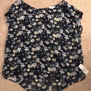 Loralette Georgette cageback top NWT 3x
